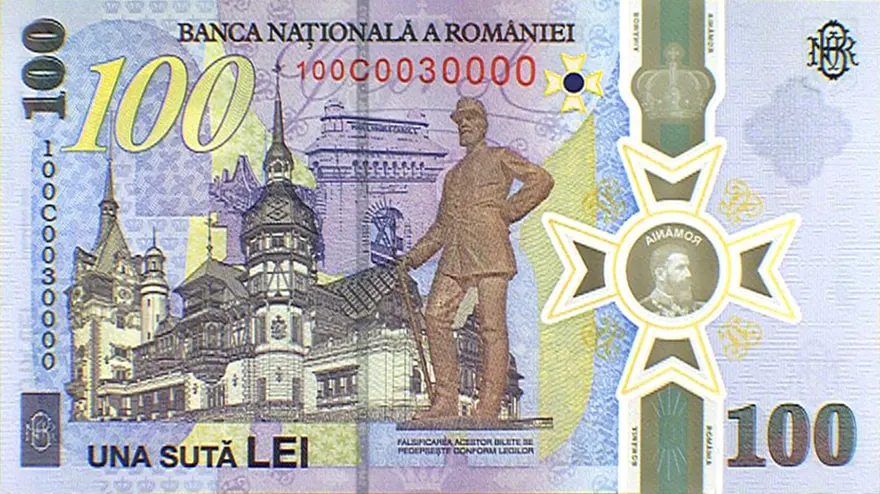 Bancnotă românească de 100 de lei, imagine ilustrativă pentru titlurile de stat Tezaur